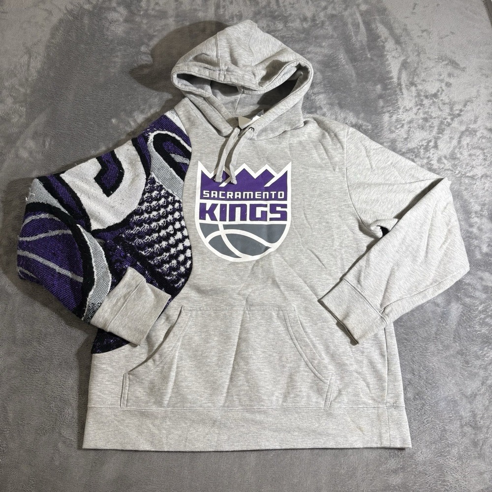Custom Reworked Tapestry Hoodie Sacramento Kings Men's Large Mashup Pullover